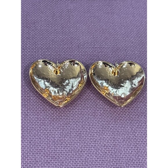 Heaven Mayhem Amour Earrings in Gold New Womens Heart Jewelry - Picture 4 of 11